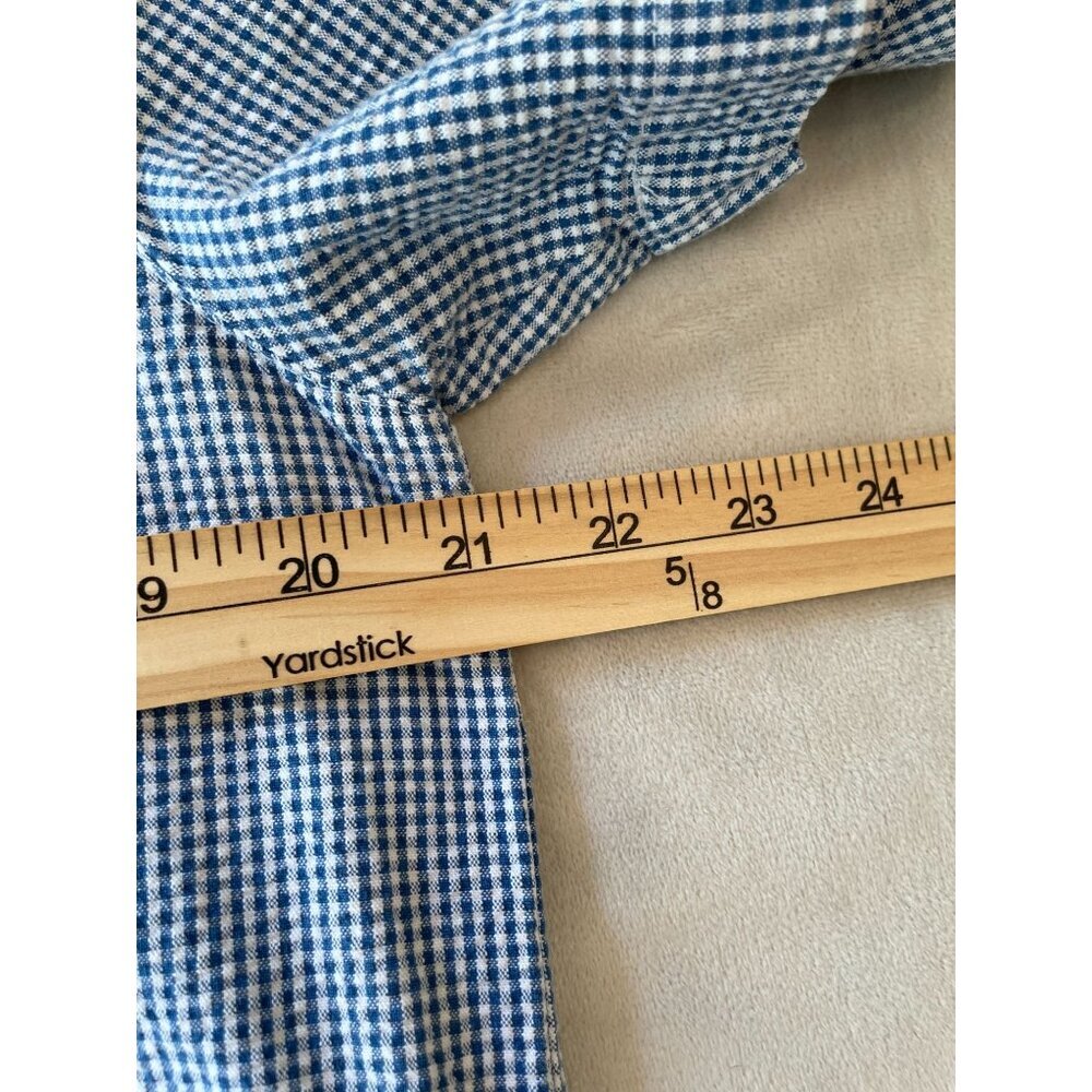 Vintage Capacity Gingham Embroidered Shirt & Pants Set S Grandmacore Cottagecore - Picture 3 of 16